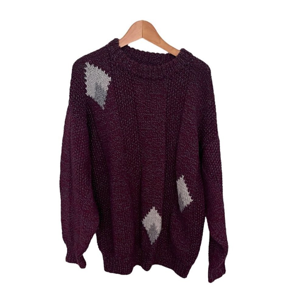 Handmade Chunky Knit Nordic Icelandic Pullover Sweater XL